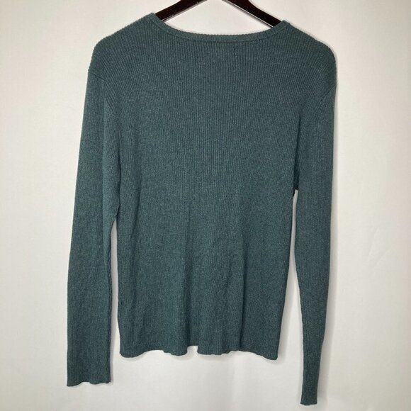 AEO Women's Green Button V-Neck Sweater Size XXL - Picture 5 of 9